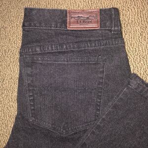 12P LL Bean Black Jean Capris Pants